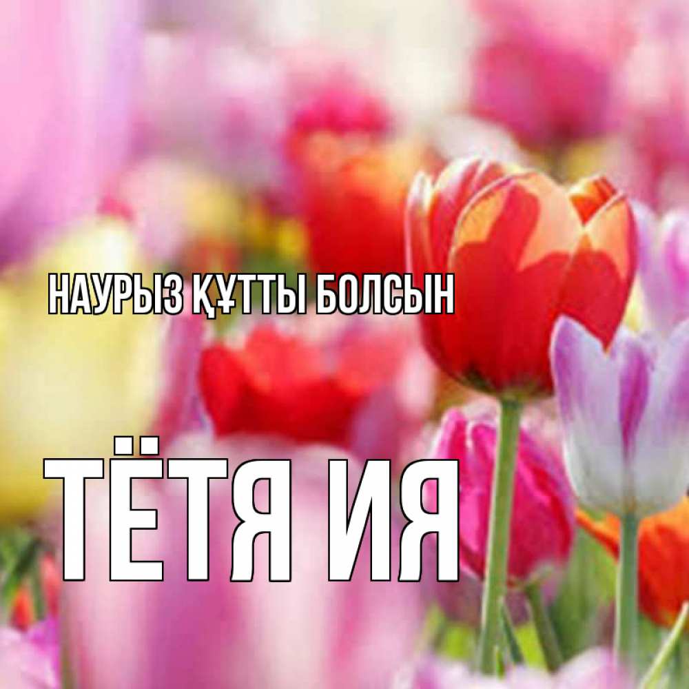 Открытка на каждый день с именем, Тётя-Ия Наурыз құтты болсын на наурыз  2 Прикольная открытка с пожеланием онлайн скачать бесплатно 