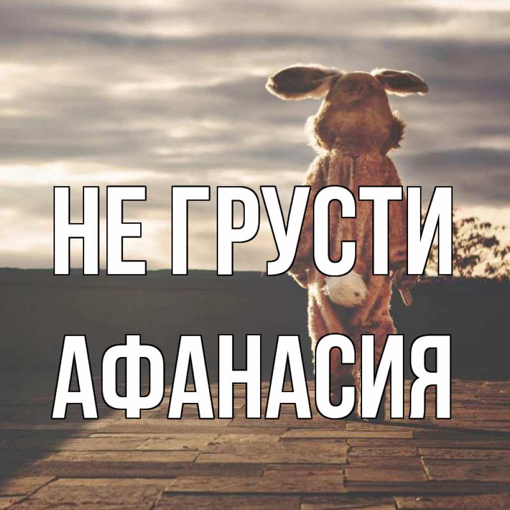 Открытка на каждый день с именем, Афанасия Не грусти со спины Прикольная открытка с пожеланием онлайн скачать бесплатно 