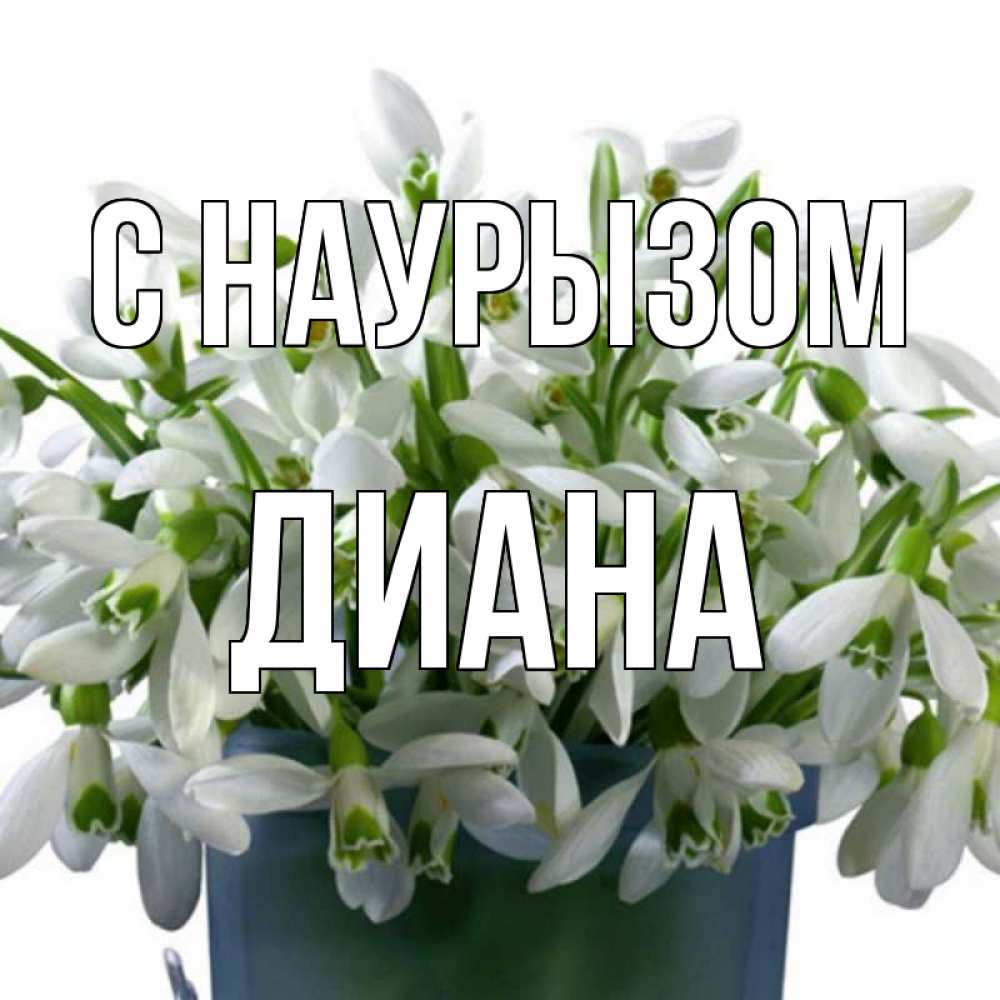 Открытка на каждый день с именем, Диана С наурызом цветы к наурызу новый год в Казахстане Прикольная открытка с пожеланием онлайн скачать бесплатно 