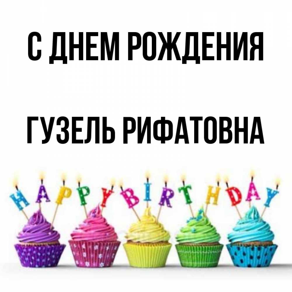 С Днем Рождения Гузель Открытка