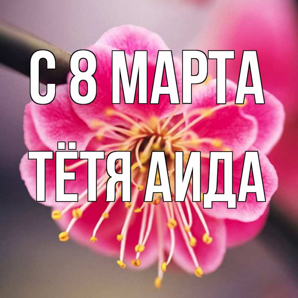 Открытка на каждый день с именем, Тётя-Аида С 8 марта цветы Прикольная открытка с пожеланием онлайн скачать бесплатно 
