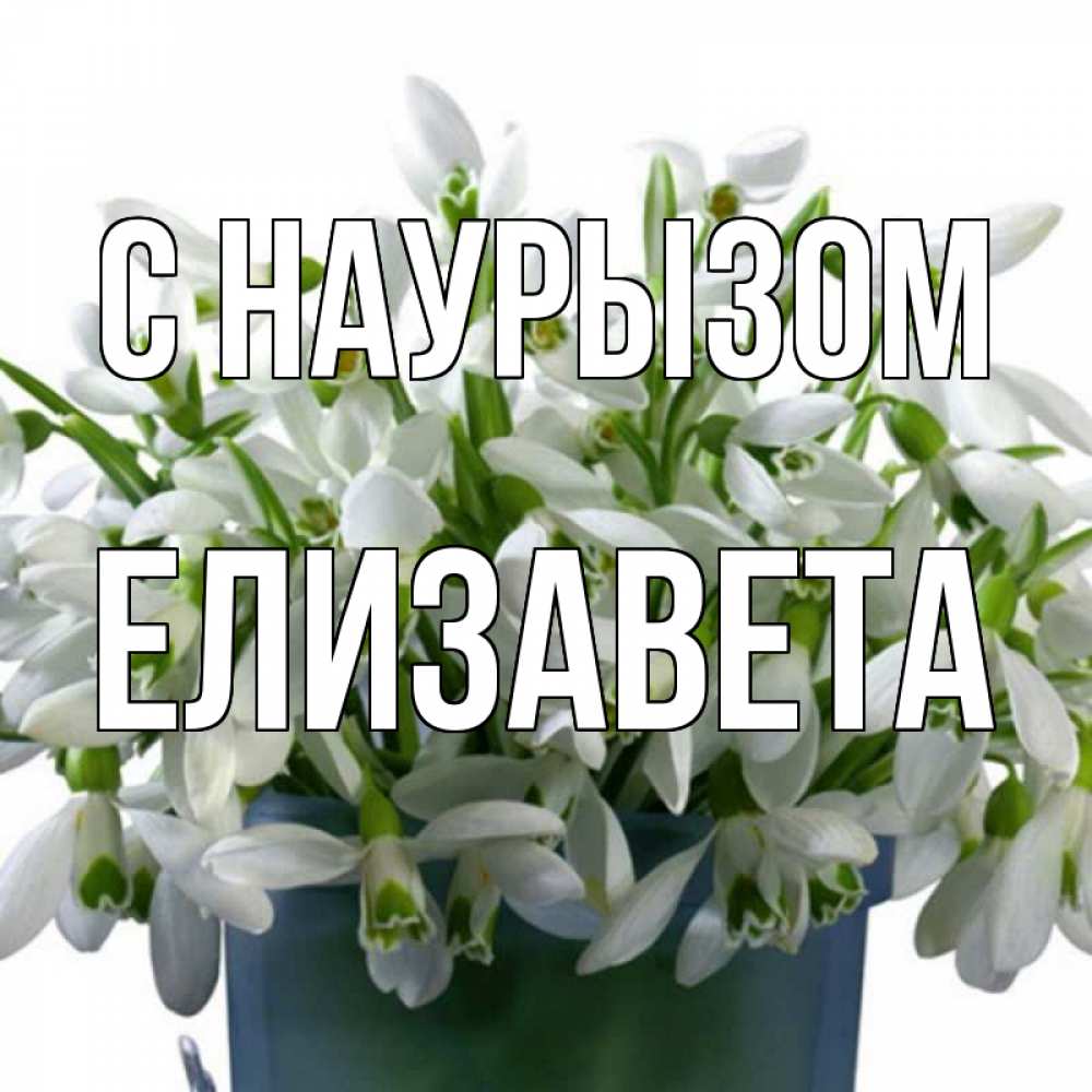 Открытка на каждый день с именем, Елизавета С наурызом цветы к наурызу новый год в Казахстане Прикольная открытка с пожеланием онлайн скачать бесплатно 