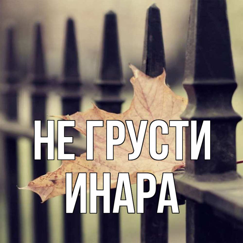 Открытка на каждый день с именем, Инара Не грусти лист клена Прикольная открытка с пожеланием онлайн скачать бесплатно 