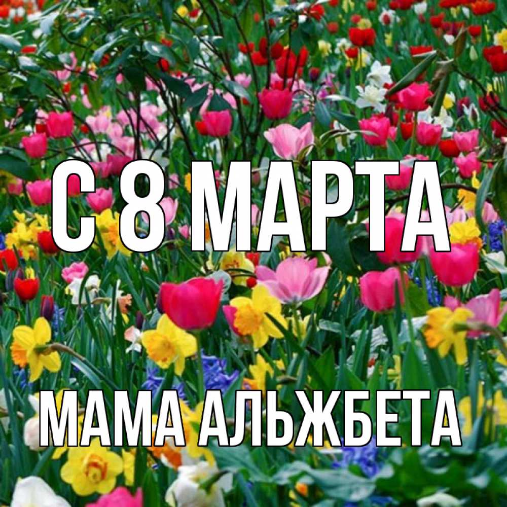 Открытка на каждый день с именем, Мама-Альжбета С 8 марта с международным женским днем поздравления для женщины Прикольная открытка с пожеланием онлайн скачать бесплатно 