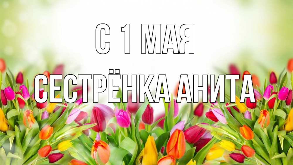 Открытка на каждый день с именем, Сестрёнка-Анита С 1 мая С 1 мая Прикольная открытка с пожеланием онлайн скачать бесплатно 