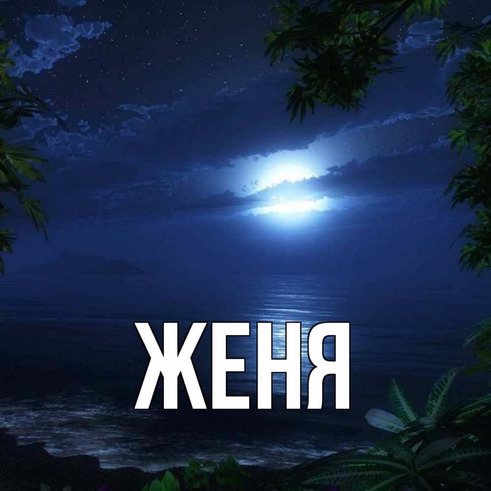 Открытка на каждый день с именем, Женя Главная тропический остров Прикольная открытка с пожеланием онлайн скачать бесплатно 