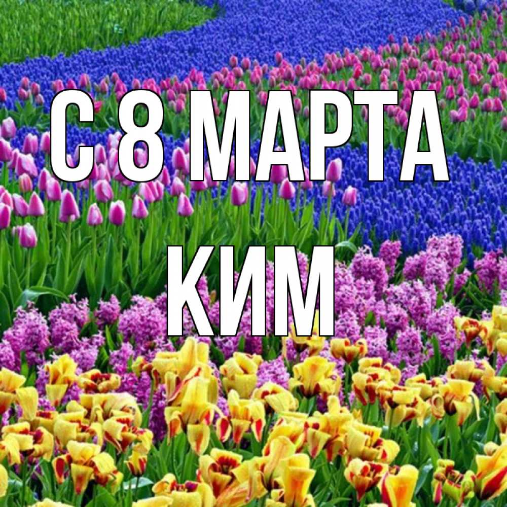 Открытка на каждый день с именем, Ким С 8 марта цветы Прикольная открытка с пожеланием онлайн скачать бесплатно 