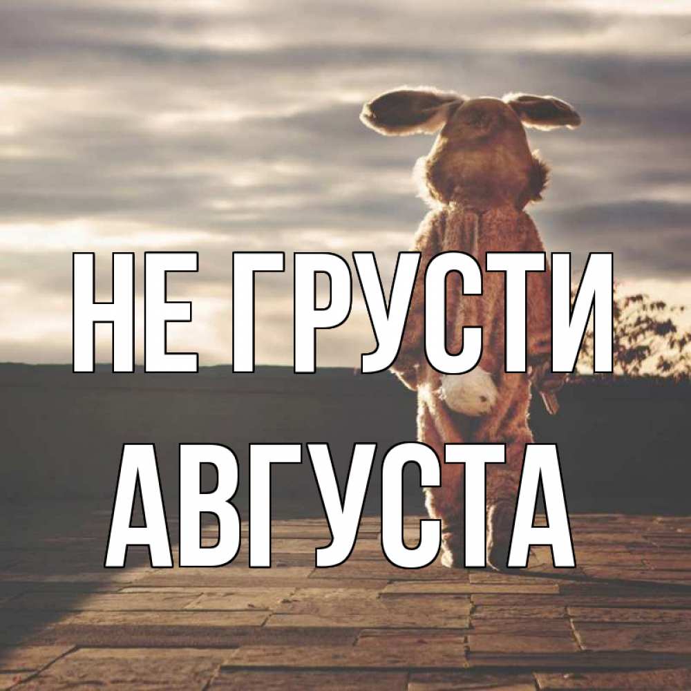 Открытка на каждый день с именем, Августа Не грусти со спины Прикольная открытка с пожеланием онлайн скачать бесплатно 