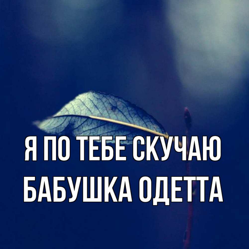 Открытка на каждый день с именем, Бабушка-Одетта Я по тебе скучаю одна ветка 1 Прикольная открытка с пожеланием онлайн скачать бесплатно 