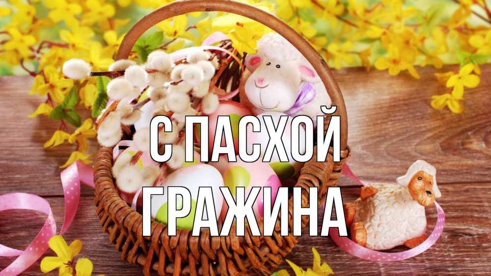 Открытка на каждый день с именем, Гражина С пасхой пасха Прикольная открытка с пожеланием онлайн скачать бесплатно 