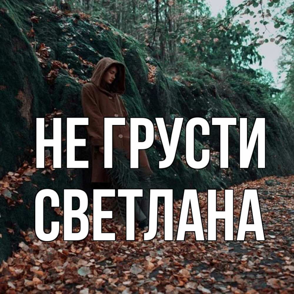 Открытка на каждый день с именем, Светлана Не грусти осенний лес Прикольная открытка с пожеланием онлайн скачать бесплатно 