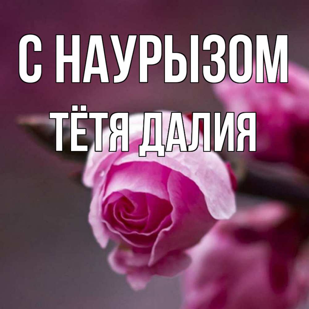 Открытка на каждый день с именем, Тётя-Далия С наурызом весна Прикольная открытка с пожеланием онлайн скачать бесплатно 