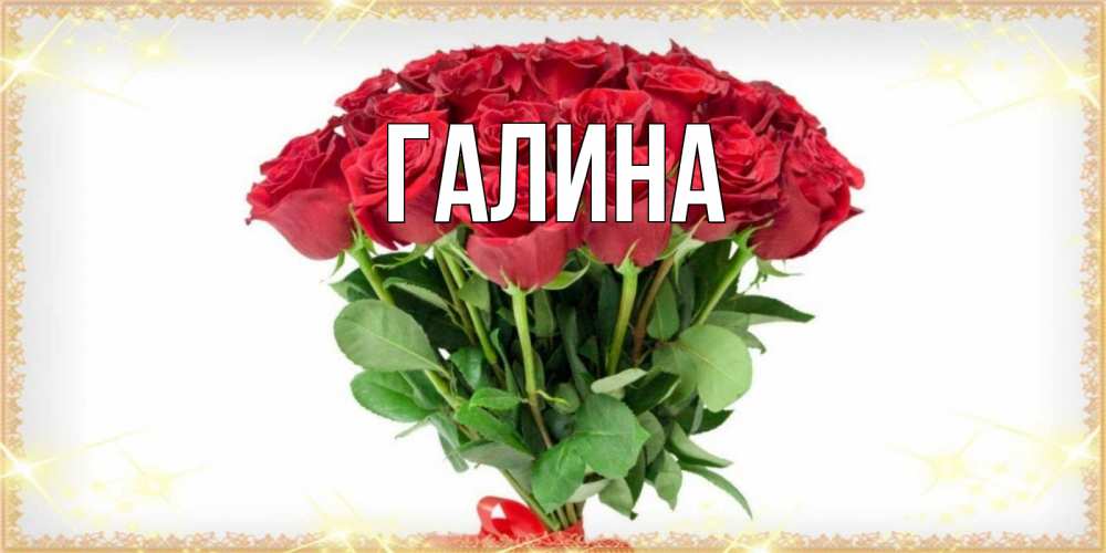 Открытка на каждый день с именем, Галина Главная самый огромный букет для милых дам Прикольная открытка с пожеланием онлайн скачать бесплатно 