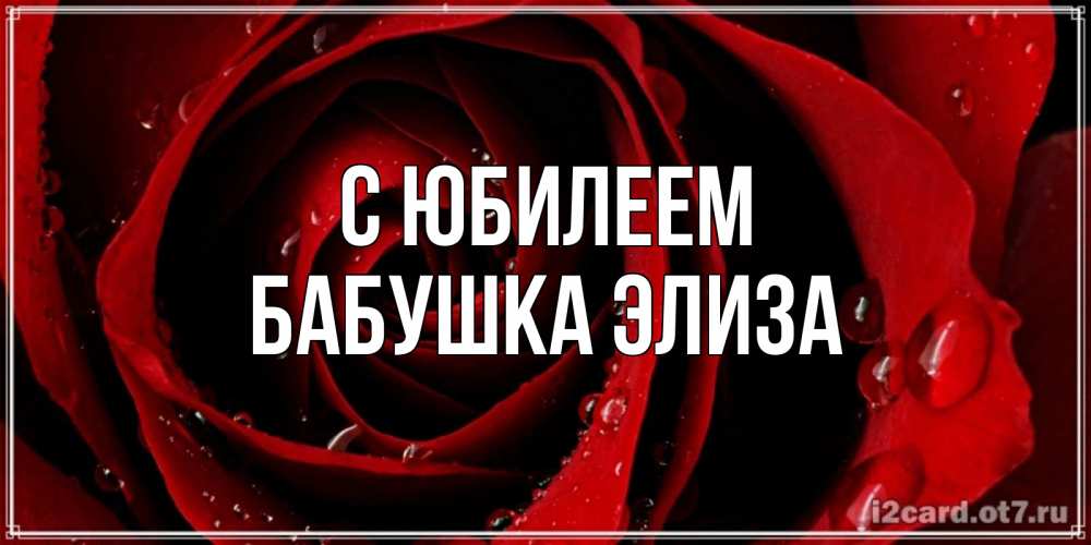Открытка на каждый день с именем, Бабушка-Элиза С юбилеем крупная бордовая роза Прикольная открытка с пожеланием онлайн скачать бесплатно 