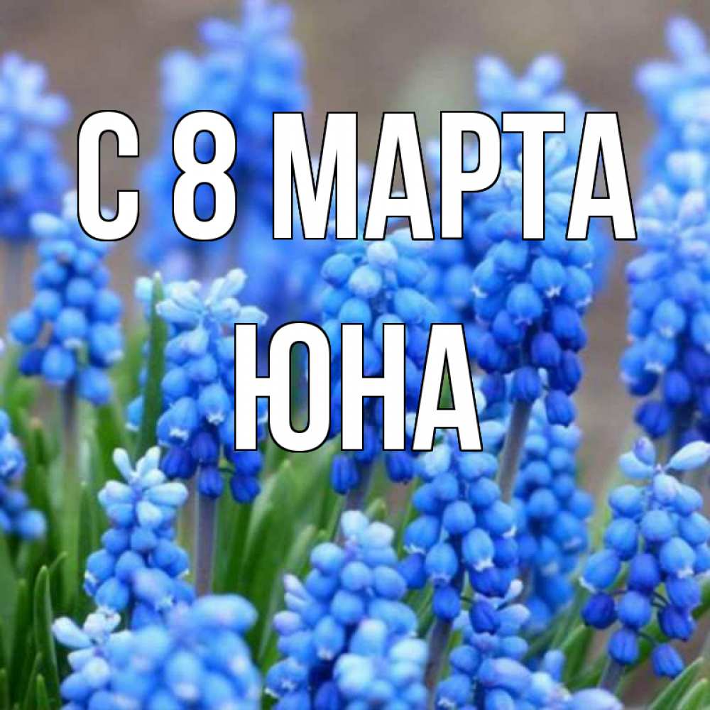 Открытка на каждый день с именем, Юна С 8 МАРТА Поздравительная открытка для женщин с цветами на праздничную дату Прикольная открытка с пожеланием онлайн скачать бесплатно 