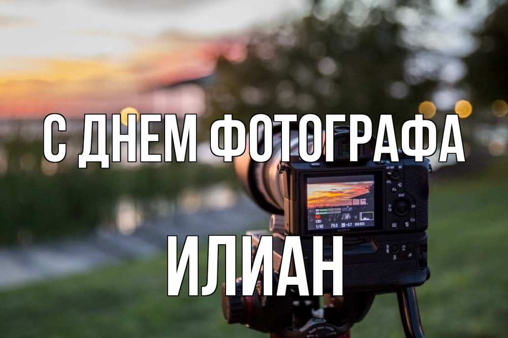 Открытка на каждый день с именем, Илиан С днем фотографа с днем фотографа Прикольная открытка с пожеланием онлайн скачать бесплатно 