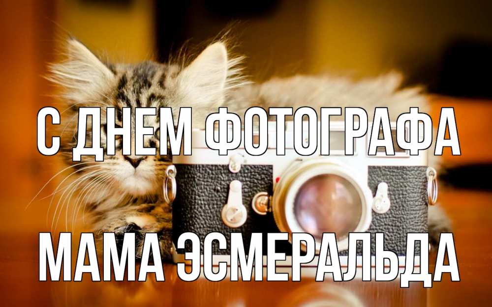Открытка на каждый день с именем, Мама-Эсмеральда С днем фотографа с днем фотографа Прикольная открытка с пожеланием онлайн скачать бесплатно 
