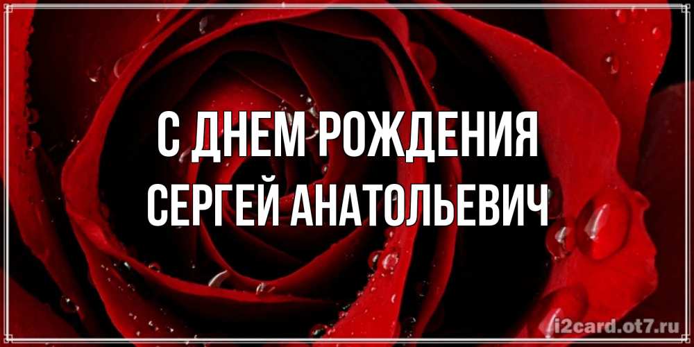 Картинка С днем рождения, Сергей Анатольевич