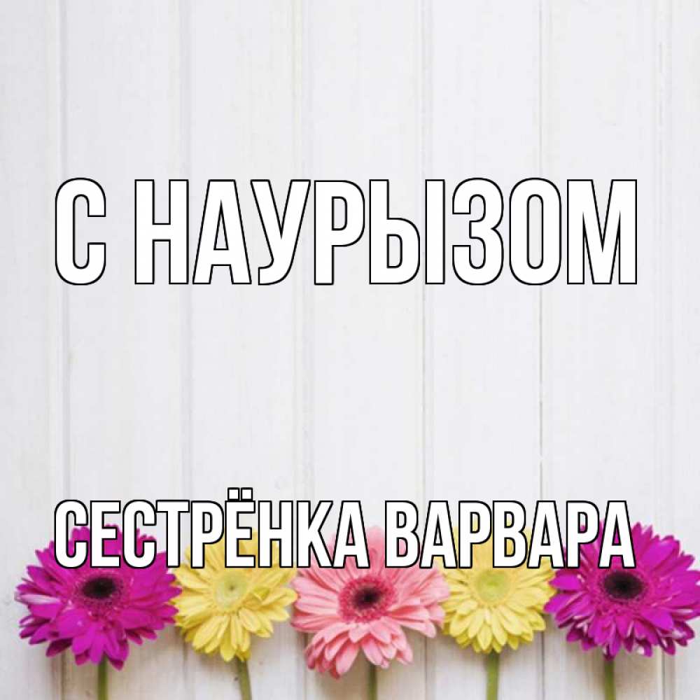 Открытка на каждый день с именем, Сестрёнка-Варвара С наурызом женщинам 1 Прикольная открытка с пожеланием онлайн скачать бесплатно 