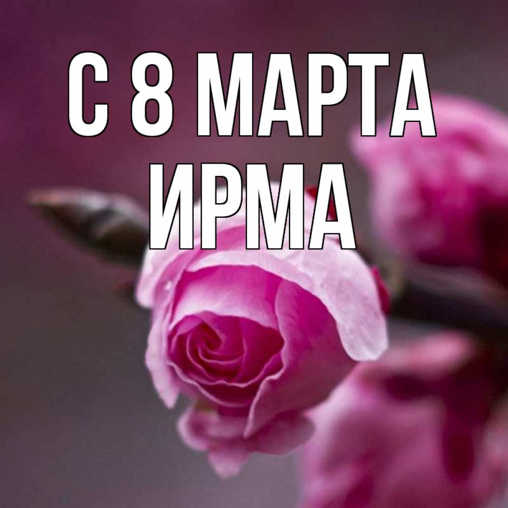 Открытка на каждый день с именем, Ирма С 8 марта весна Прикольная открытка с пожеланием онлайн скачать бесплатно 