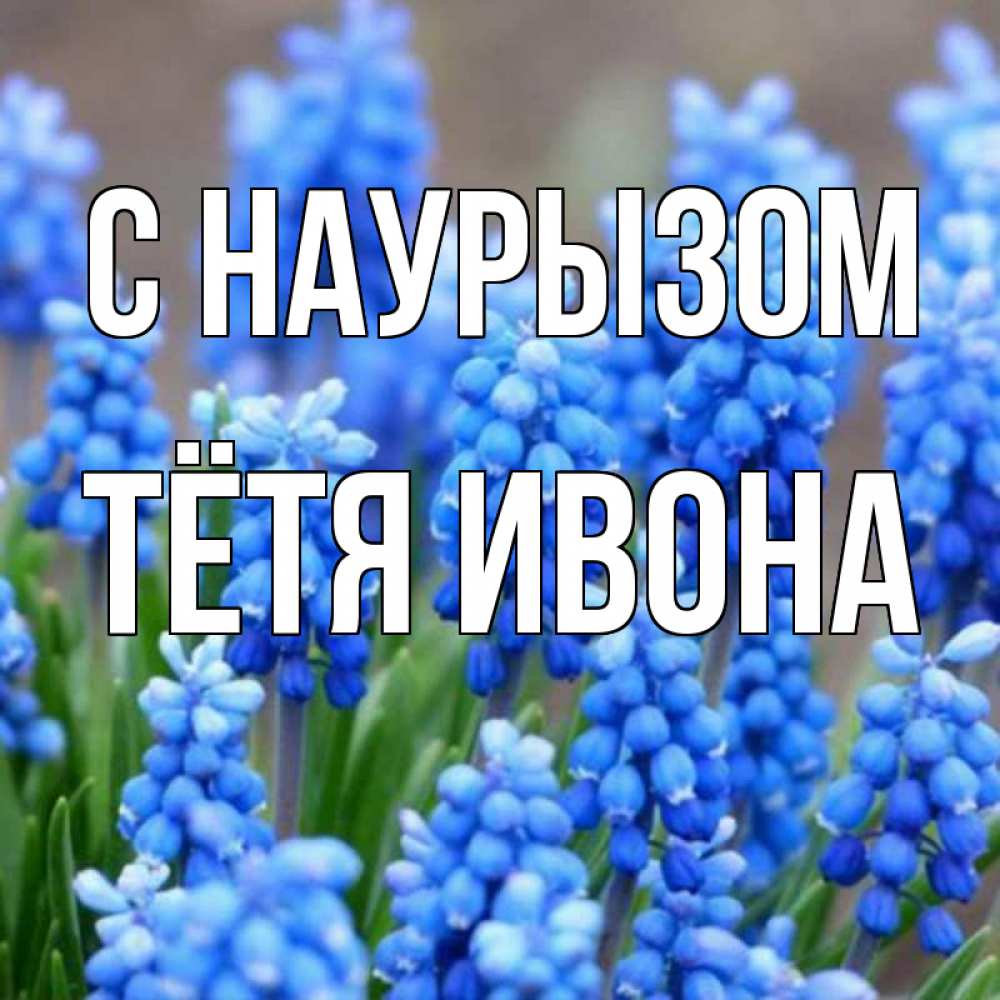 Открытка на каждый день с именем, Тётя-Ивона С наурызом Поздравительная открытка для женщин с цветами на праздничную дату Прикольная открытка с пожеланием онлайн скачать бесплатно 
