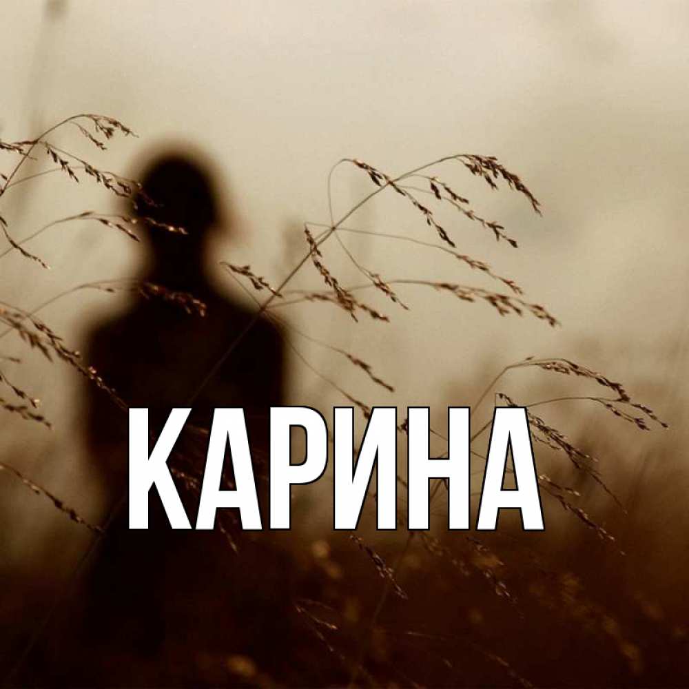 Открытка на каждый день с именем, Карина Главная силуэт девушки Прикольная открытка с пожеланием онлайн скачать бесплатно 