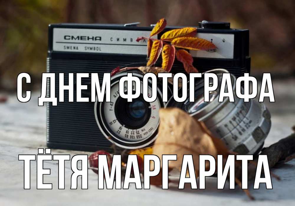 Открытка на каждый день с именем, Тётя-Маргарита С днем фотографа с днем фотографа Прикольная открытка с пожеланием онлайн скачать бесплатно 