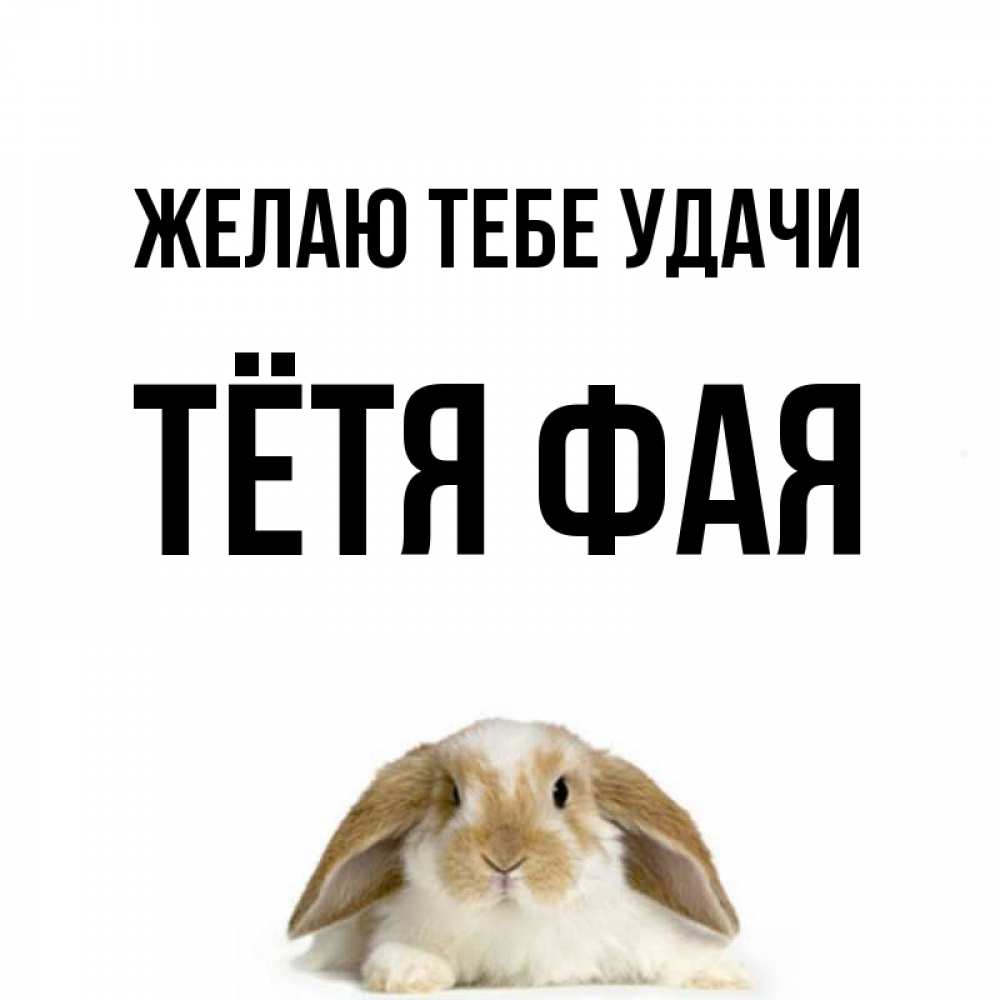 Открытка на каждый день с именем, Тётя-Фая Желаю тебе удачи открытки с произвольным текстом который можно вставить в открытку и создать ее самостоятельно бесплатно онлайн Прикольная открытка с пожеланием онлайн скачать бесплатно 