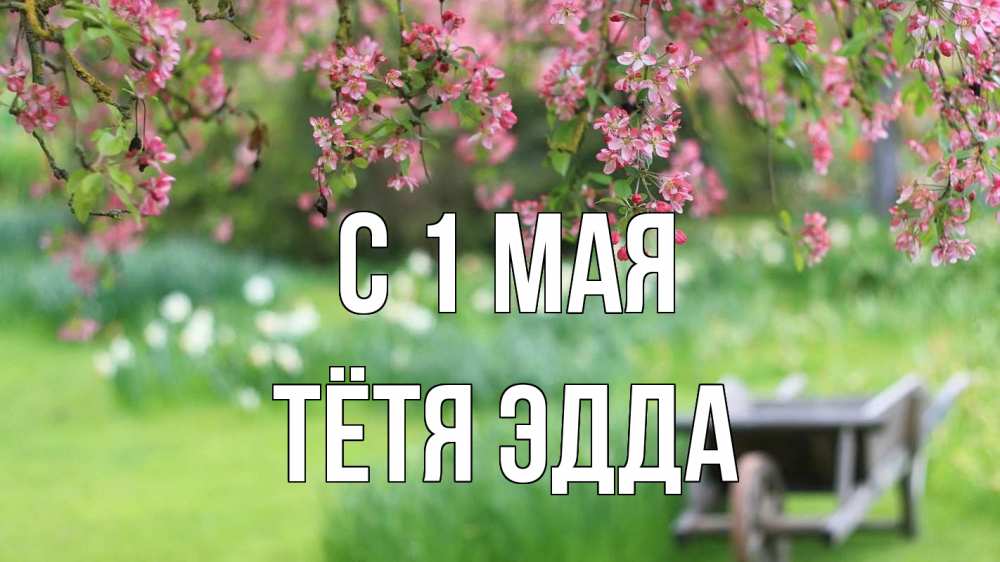 Открытка на каждый день с именем, Тётя-Эдда С 1 мая С 1 мая Прикольная открытка с пожеланием онлайн скачать бесплатно 