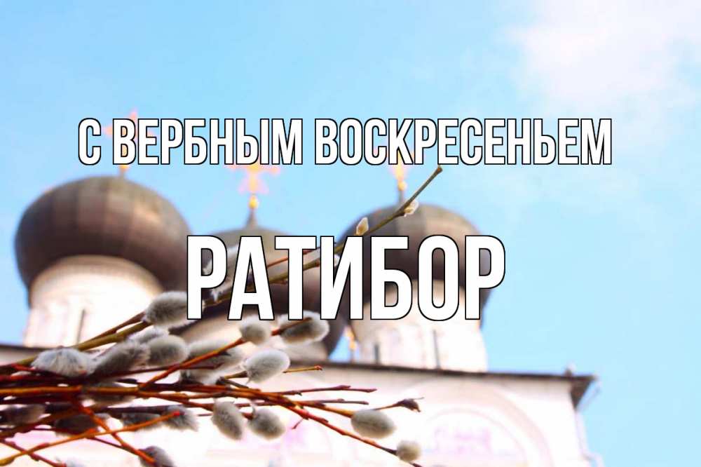 Открытка на каждый день с именем, Ратибор С вербным воскресеньем верба Прикольная открытка с пожеланием онлайн скачать бесплатно 