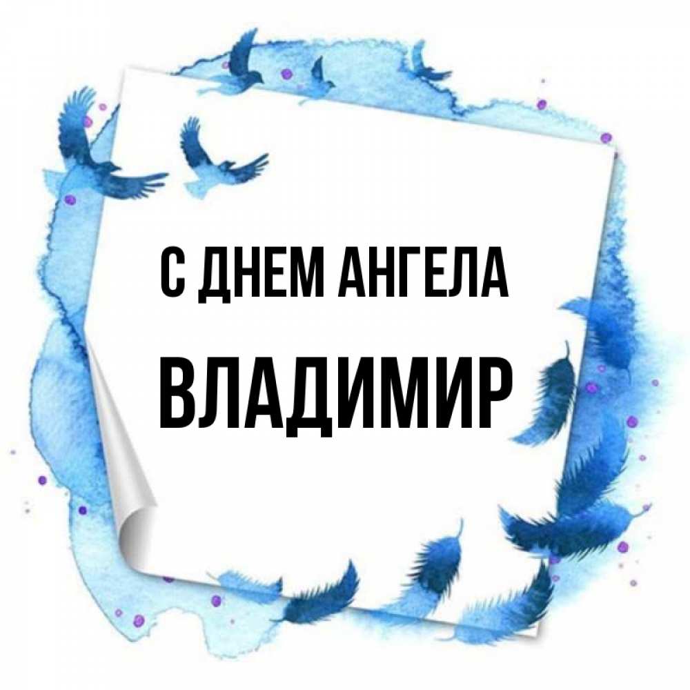 Открытка на каждый день с именем, Владимир С днем ангела красивые птицы летят Прикольная открытка с пожеланием онлайн скачать бесплатно 
