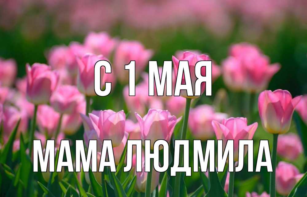 Открытка на каждый день с именем, Мама-Людмила С 1 мая С 1 мая Прикольная открытка с пожеланием онлайн скачать бесплатно 