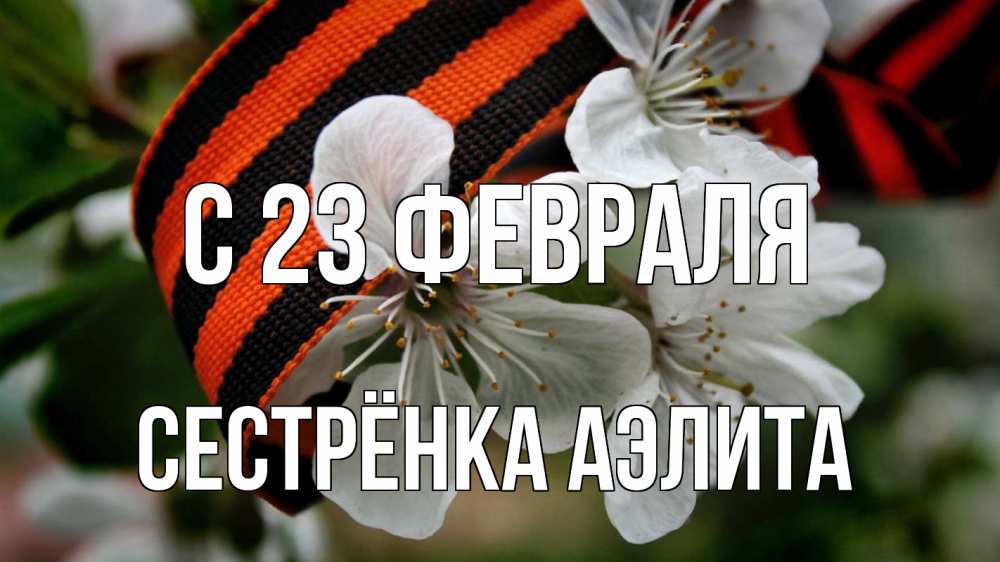 Открытка на каждый день с именем, Сестрёнка-Аэлита С 23 февраля 23 февраля Прикольная открытка с пожеланием онлайн скачать бесплатно 