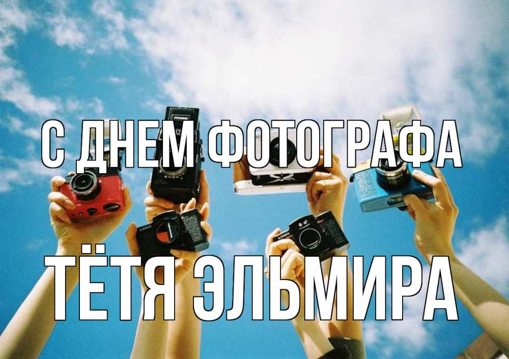 Открытка на каждый день с именем, Тётя-Эльмира С днем фотографа с днем фотографа Прикольная открытка с пожеланием онлайн скачать бесплатно 