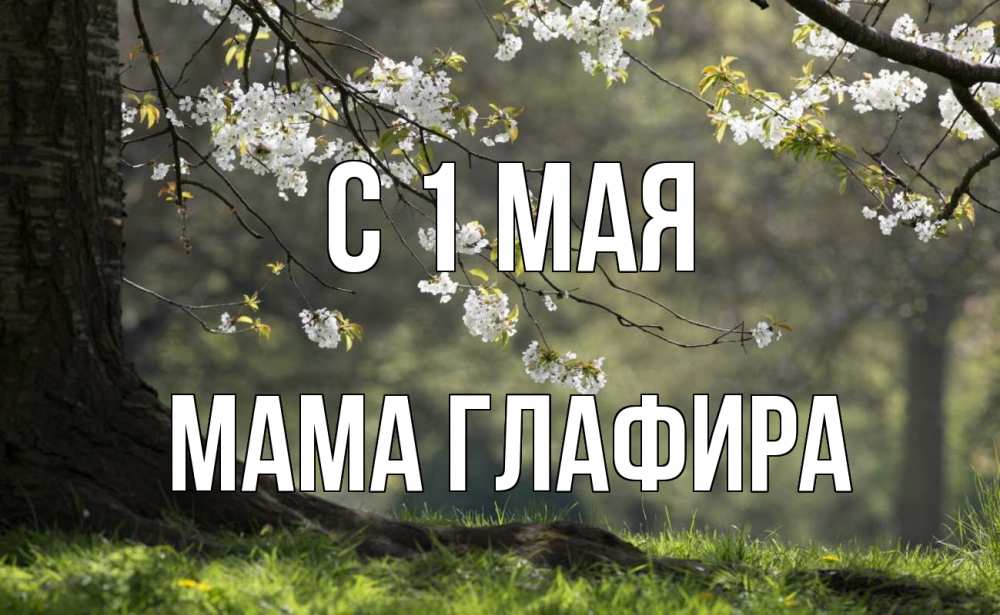 Открытка на каждый день с именем, Мама-Глафира С 1 мая С 1 мая Прикольная открытка с пожеланием онлайн скачать бесплатно 