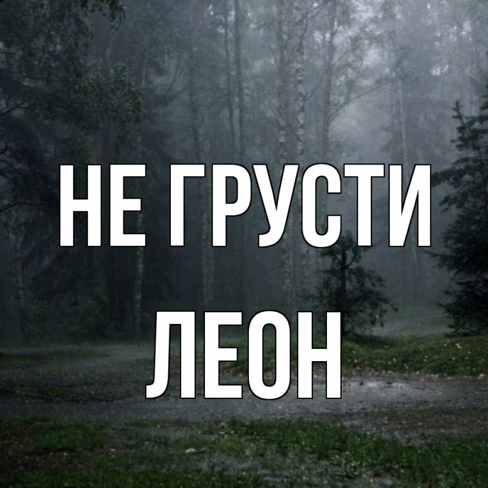 Открытка на каждый день с именем, Леон Не грусти осень Прикольная открытка с пожеланием онлайн скачать бесплатно 