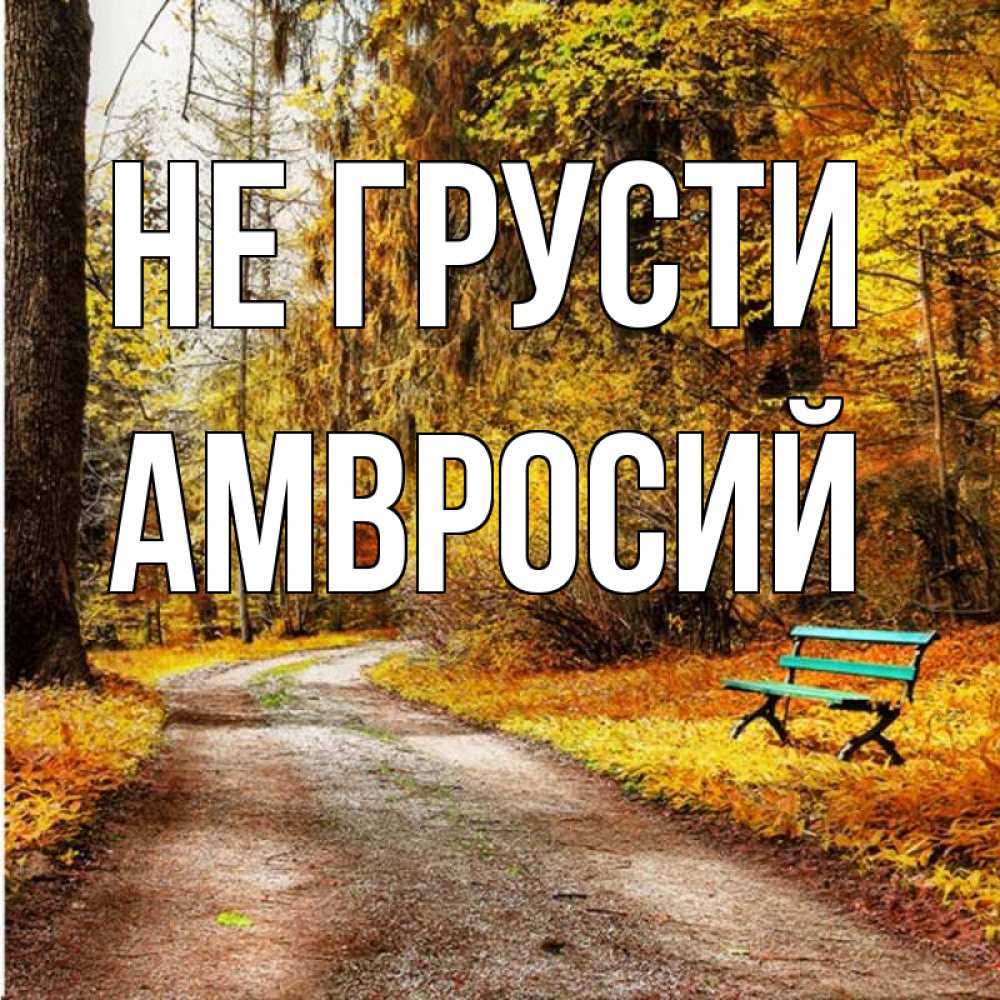 Открытка на каждый день с именем, Амвросий Не грусти зеленая лавочка Прикольная открытка с пожеланием онлайн скачать бесплатно 
