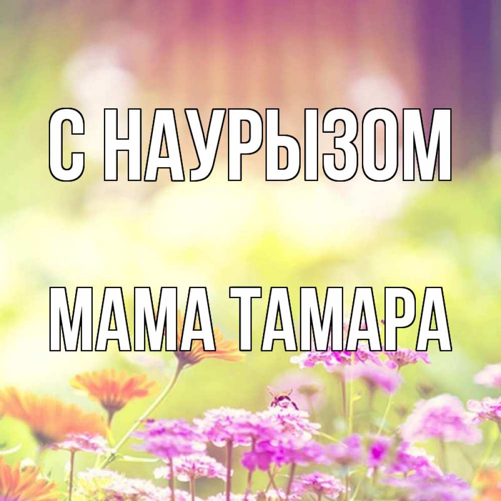 Открытка на каждый день с именем, Мама-Тамара С наурызом цветы весна Прикольная открытка с пожеланием онлайн скачать бесплатно 