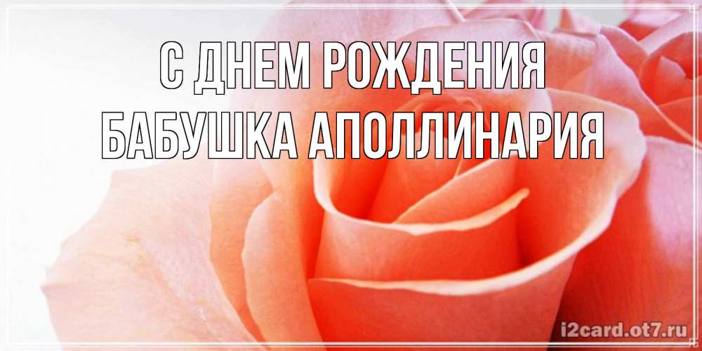 Открытка на каждый день с именем, Бабушка-Аполлинария С днем рождения розы для поздравления с днем рождения Прикольная открытка с пожеланием онлайн скачать бесплатно 