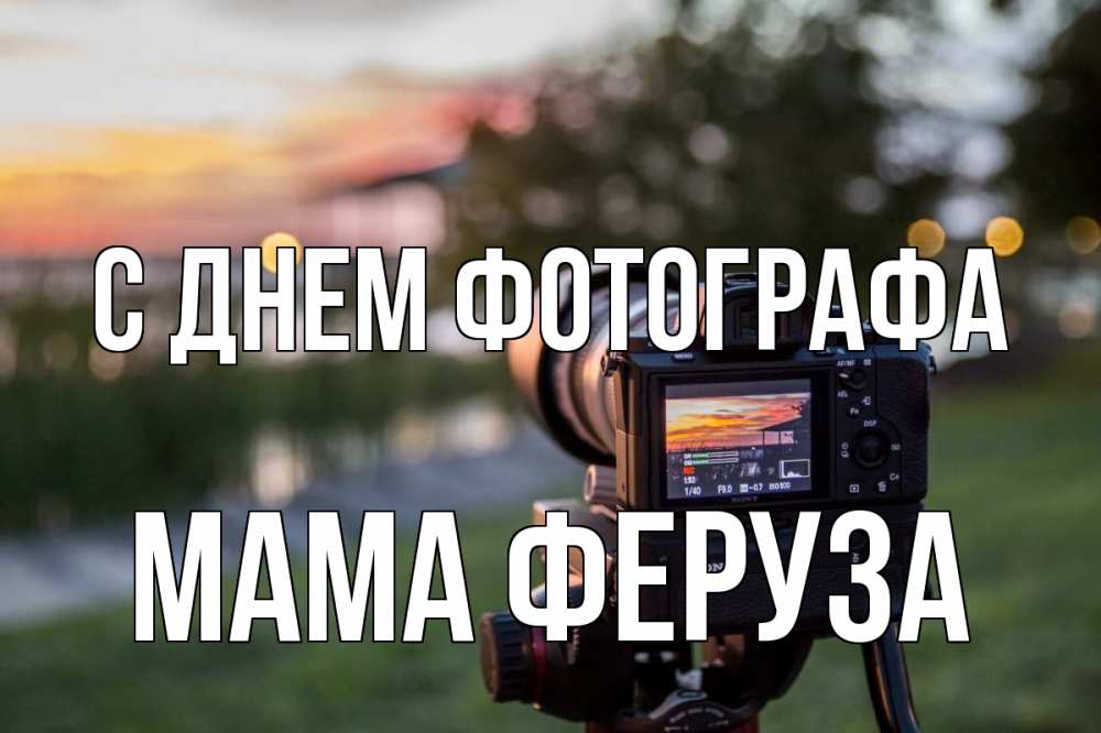 Открытка на каждый день с именем, Мама-Феруза С днем фотографа с днем фотографа Прикольная открытка с пожеланием онлайн скачать бесплатно 