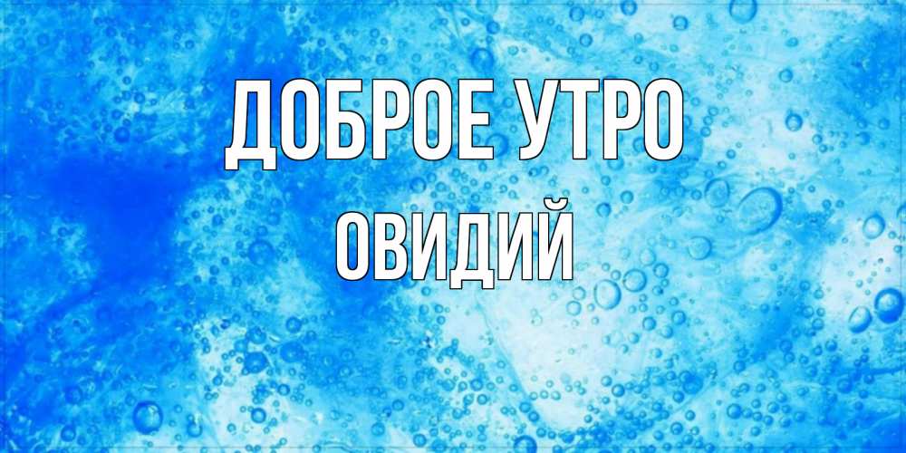 Открытка на каждый день с именем, Овидий Доброе утро хорошее утро под водой Прикольная открытка с пожеланием онлайн скачать бесплатно 