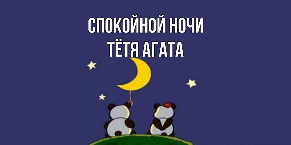 Открытка на каждый день с именем, Тётя-Агата Спокойной ночи открытка с пожеланиями хорошо выспаться Прикольная открытка с пожеланием онлайн скачать бесплатно 