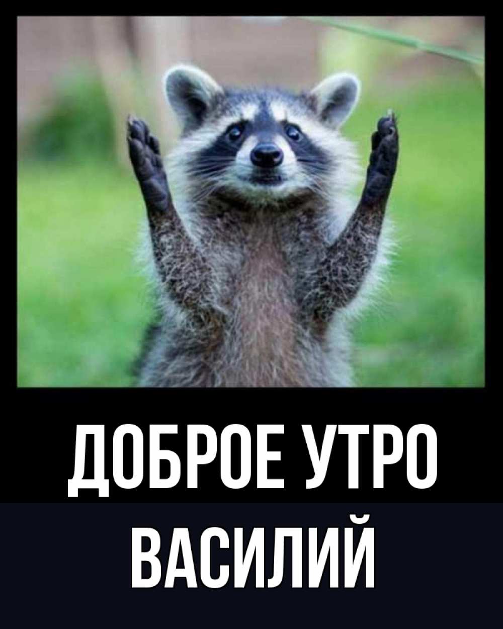 Открытка на каждый день с именем, Василий Доброе утро хорошее настроение утречком Прикольная открытка с пожеланием онлайн скачать бесплатно 