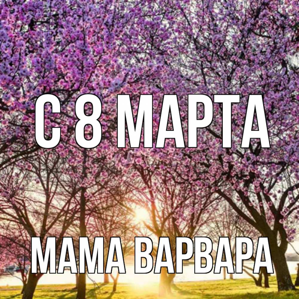 Открытка на каждый день с именем, Мама-Варвара С 8 МАРТА международный женский день Прикольная открытка с пожеланием онлайн скачать бесплатно 