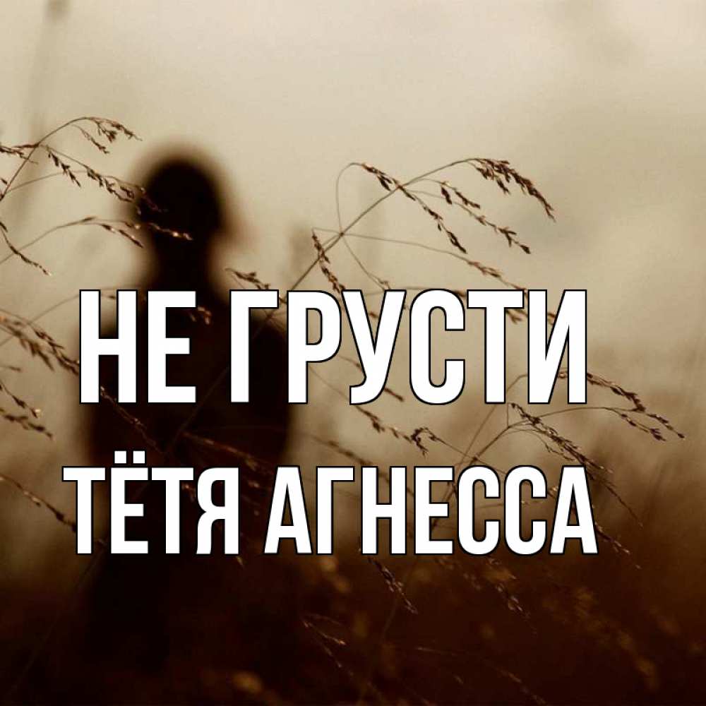 Открытка на каждый день с именем, Тётя-Агнесса Не грусти грусть Прикольная открытка с пожеланием онлайн скачать бесплатно 