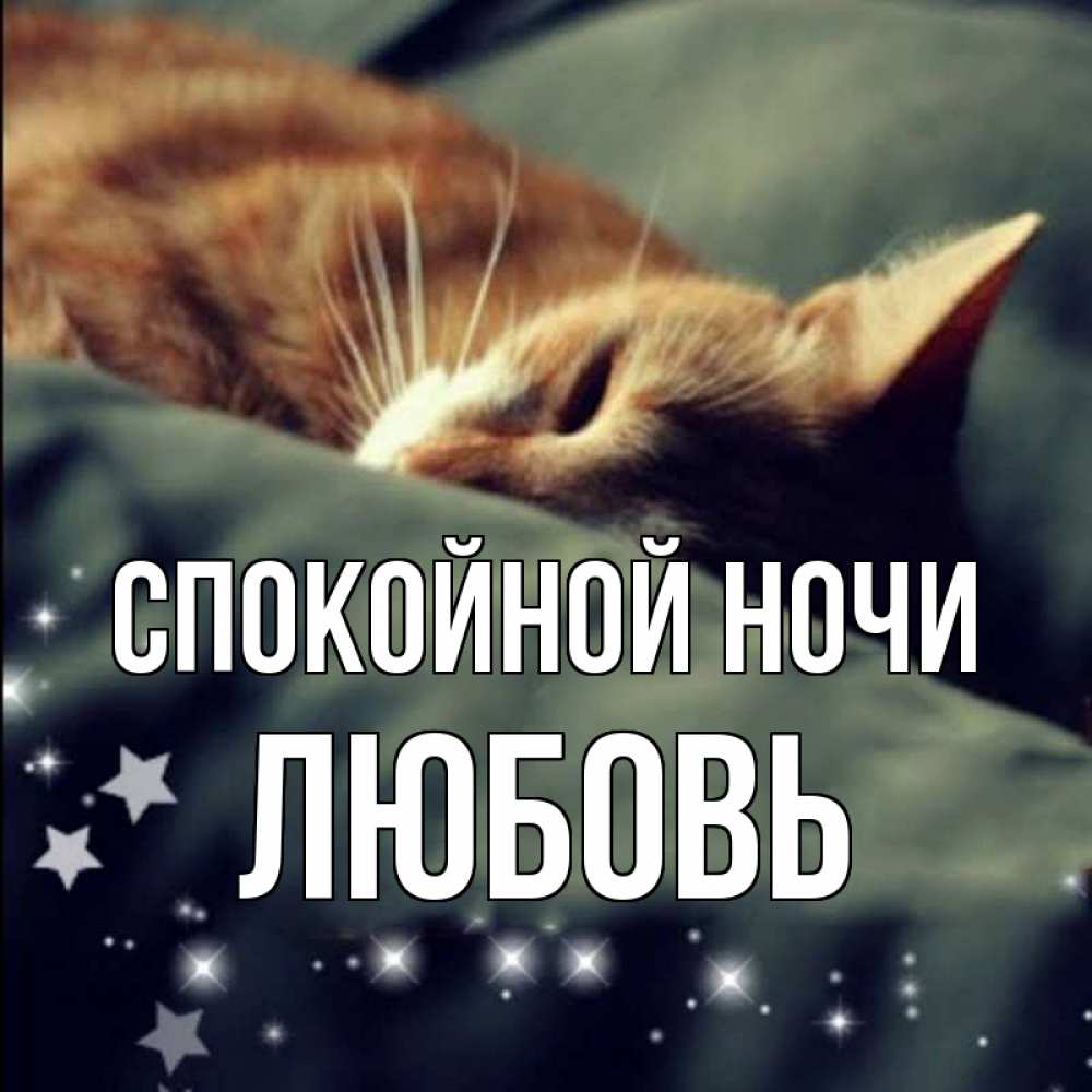 Открытка на каждый день с именем, Любовь Спокойной ночи кроватка Прикольная открытка с пожеланием онлайн скачать бесплатно 