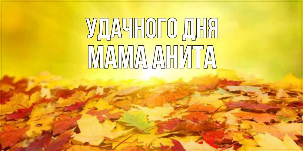 Открытка на каждый день с именем, Мама-Анита Удачного дня пожелания удачного дня Прикольная открытка с пожеланием онлайн скачать бесплатно 