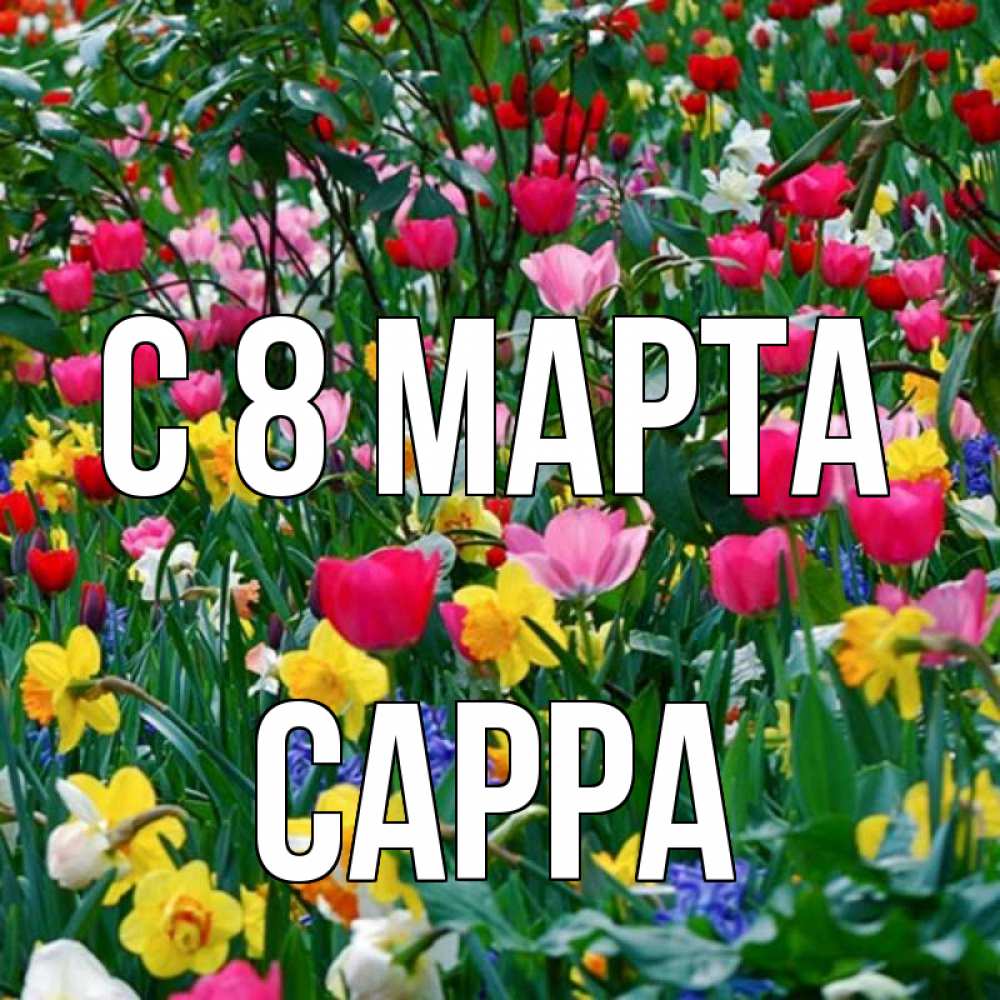 Открытка на каждый день с именем, Сарра С 8 МАРТА с международным женским днем поздравления для женщины Прикольная открытка с пожеланием онлайн скачать бесплатно 