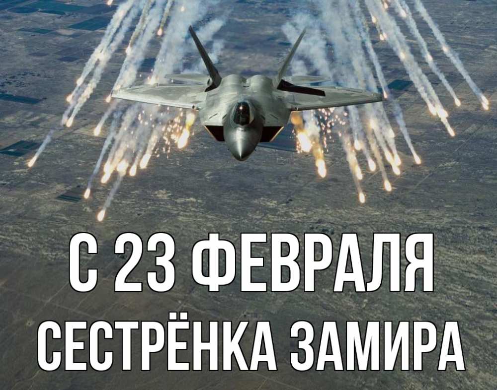Открытка на каждый день с именем, Сестрёнка-Замира С 23 февраля 23 февраля Прикольная открытка с пожеланием онлайн скачать бесплатно 