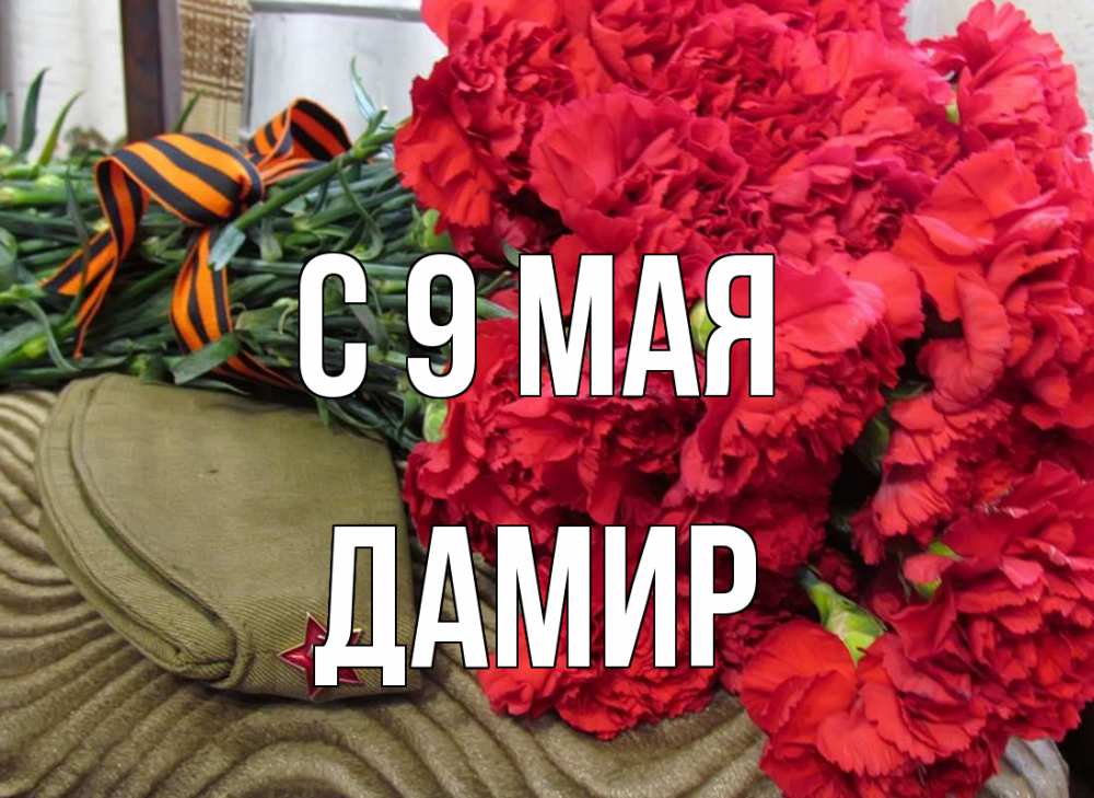 Открытка на каждый день с именем, Дамир С 9 мая 9 мая Прикольная открытка с пожеланием онлайн скачать бесплатно 